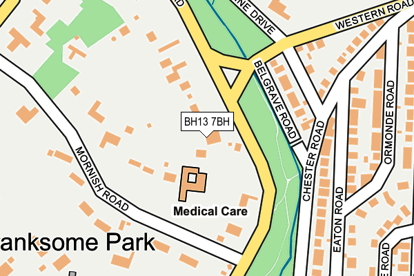 BH13 7BH map - OS OpenMap – Local (Ordnance Survey)