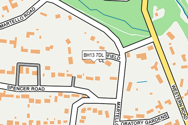 BH13 7DL map - OS OpenMap – Local (Ordnance Survey)