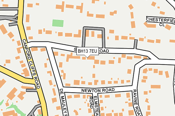 BH13 7EU map - OS OpenMap – Local (Ordnance Survey)