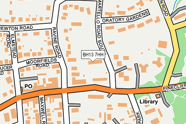 BH13 7HH map - OS OpenMap – Local (Ordnance Survey)