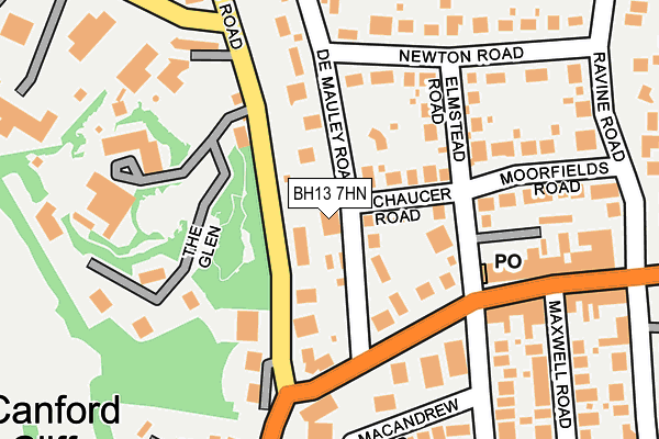 BH13 7HN map - OS OpenMap – Local (Ordnance Survey)