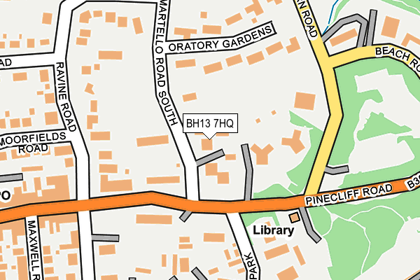 BH13 7HQ map - OS OpenMap – Local (Ordnance Survey)