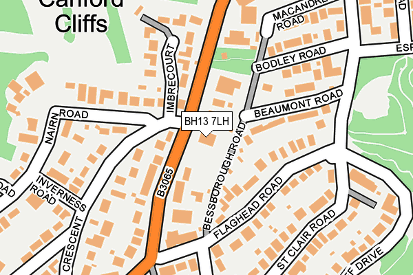 BH13 7LH map - OS OpenMap – Local (Ordnance Survey)