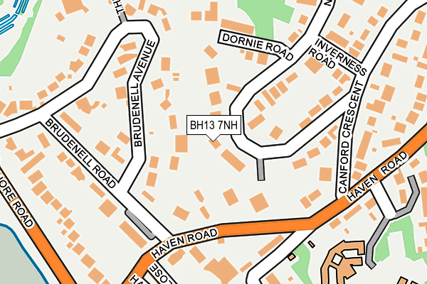 BH13 7NH map - OS OpenMap – Local (Ordnance Survey)