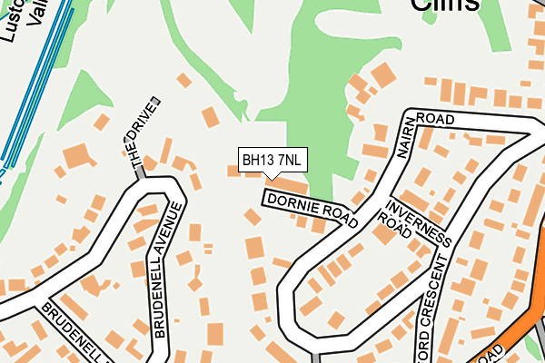 BH13 7NL map - OS OpenMap – Local (Ordnance Survey)