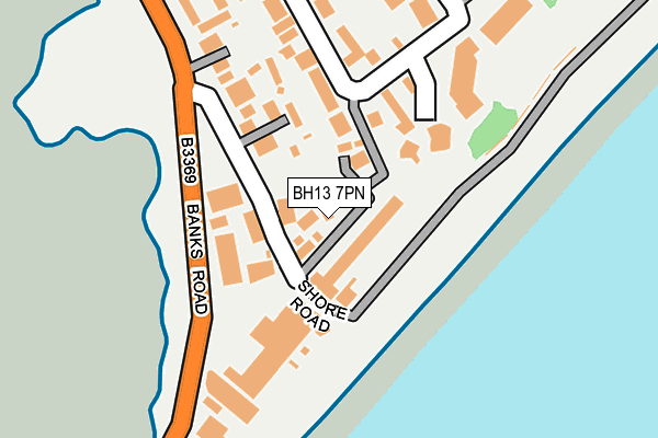 BH13 7PN map - OS OpenMap – Local (Ordnance Survey)