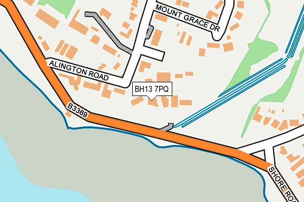 BH13 7PQ map - OS OpenMap – Local (Ordnance Survey)