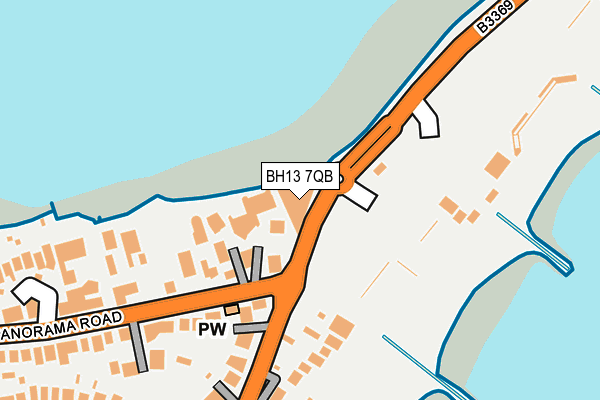 BH13 7QB map - OS OpenMap – Local (Ordnance Survey)