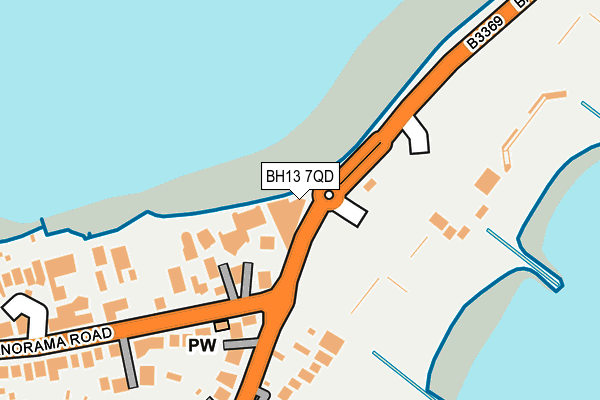 BH13 7QD map - OS OpenMap – Local (Ordnance Survey)