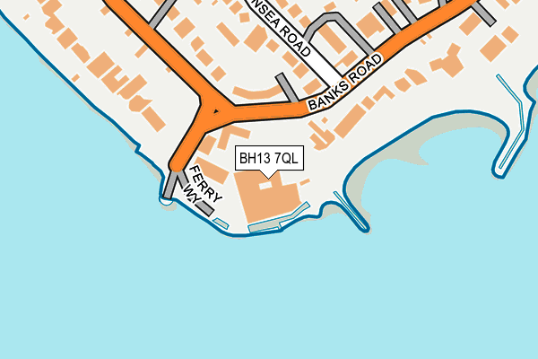 BH13 7QL map - OS OpenMap – Local (Ordnance Survey)