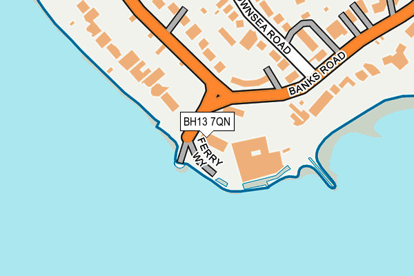 BH13 7QN map - OS OpenMap – Local (Ordnance Survey)