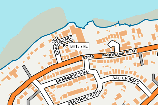 BH13 7RE map - OS OpenMap – Local (Ordnance Survey)