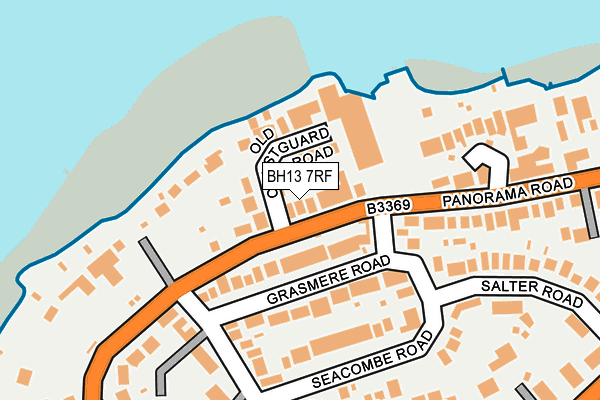 BH13 7RF map - OS OpenMap – Local (Ordnance Survey)