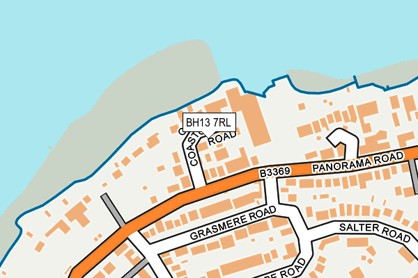 BH13 7RL map - OS OpenMap – Local (Ordnance Survey)