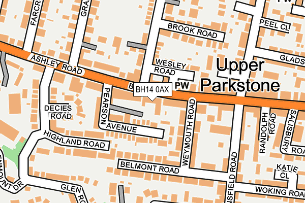 Map of BOURNEMOUTH & POOLE ESTATES LIMITED at local scale