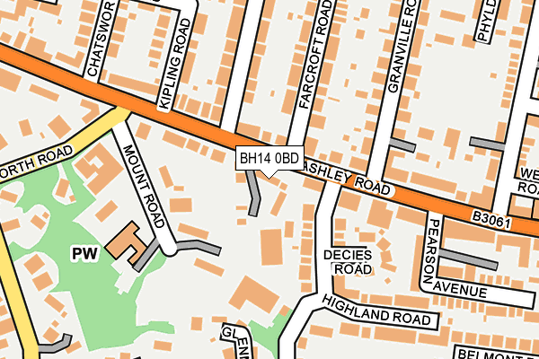 BH14 0BD map - OS OpenMap – Local (Ordnance Survey)