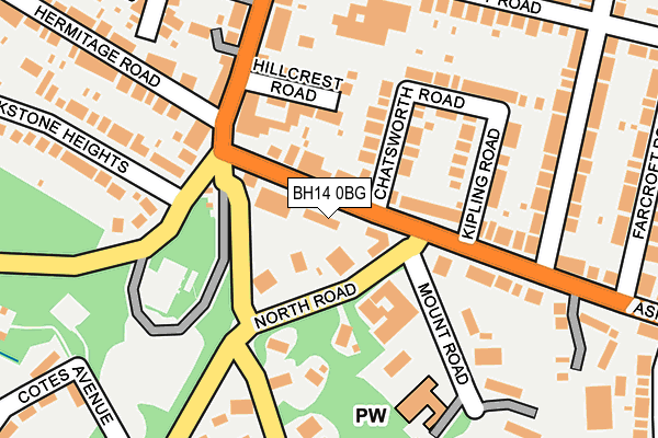 BH14 0BG map - OS OpenMap – Local (Ordnance Survey)