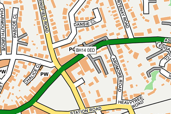 BH14 0ED map - OS OpenMap – Local (Ordnance Survey)