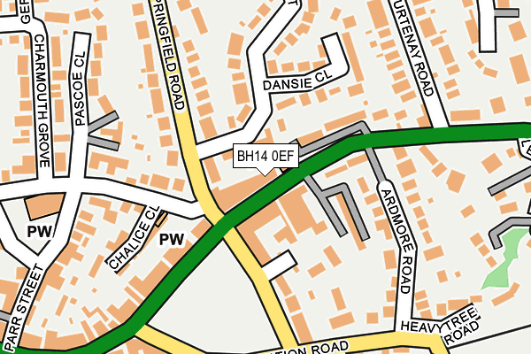 BH14 0EF map - OS OpenMap – Local (Ordnance Survey)