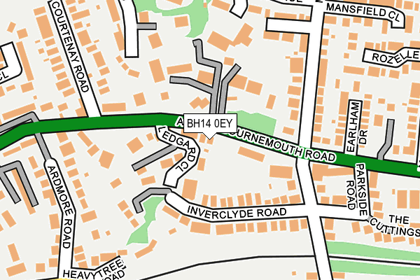 BH14 0EY map - OS OpenMap – Local (Ordnance Survey)