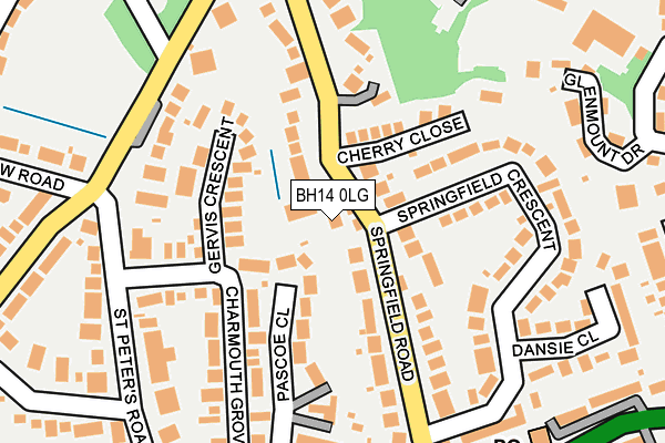 BH14 0LG map - OS OpenMap – Local (Ordnance Survey)
