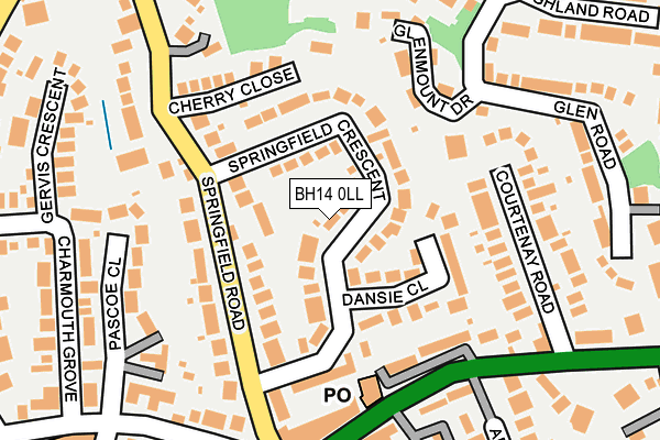 BH14 0LL map - OS OpenMap – Local (Ordnance Survey)