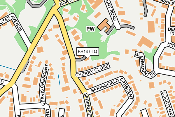 BH14 0LQ map - OS OpenMap – Local (Ordnance Survey)