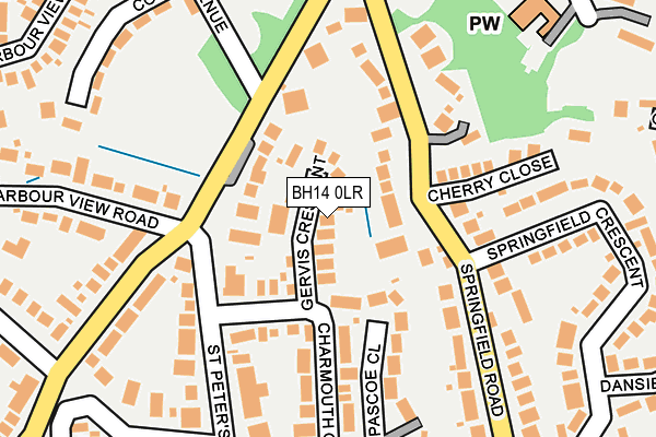 BH14 0LR map - OS OpenMap – Local (Ordnance Survey)