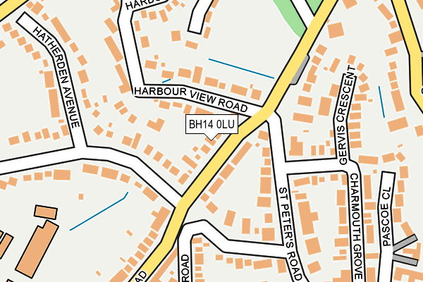 BH14 0LU map - OS OpenMap – Local (Ordnance Survey)