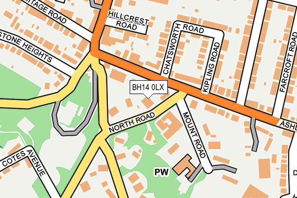 BH14 0LX map - OS OpenMap – Local (Ordnance Survey)