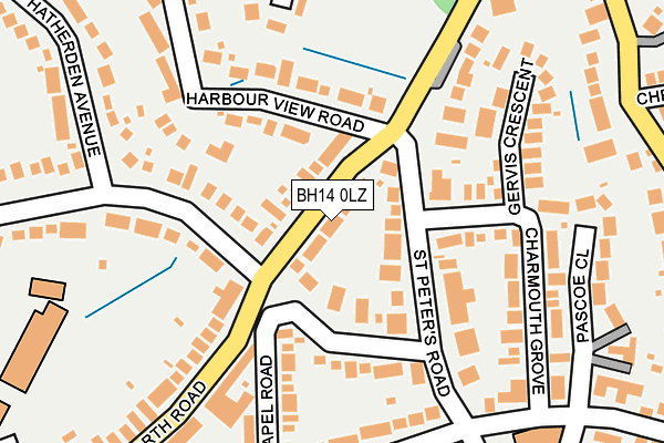 BH14 0LZ map - OS OpenMap – Local (Ordnance Survey)