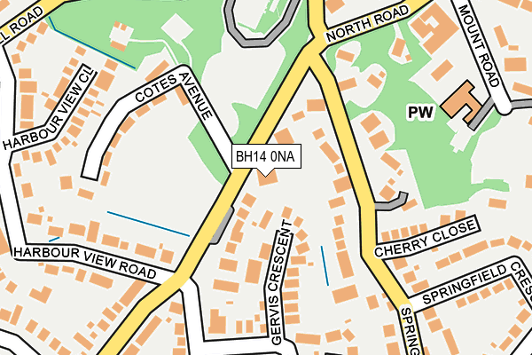 BH14 0NA map - OS OpenMap – Local (Ordnance Survey)