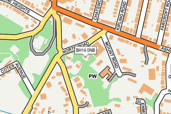 BH14 0NB map - OS OpenMap – Local (Ordnance Survey)