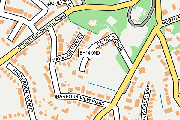 BH14 0ND map - OS OpenMap – Local (Ordnance Survey)