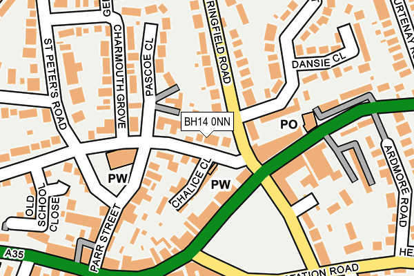 BH14 0NN map - OS OpenMap – Local (Ordnance Survey)