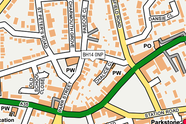 BH14 0NP map - OS OpenMap – Local (Ordnance Survey)