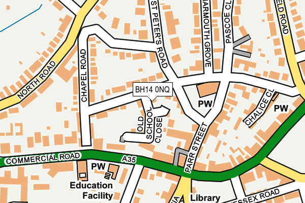 BH14 0NQ map - OS OpenMap – Local (Ordnance Survey)