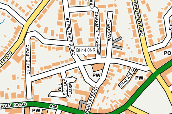 BH14 0NR map - OS OpenMap – Local (Ordnance Survey)