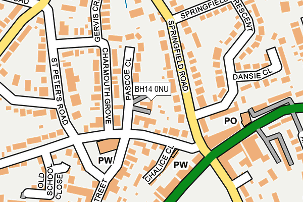 BH14 0NU map - OS OpenMap – Local (Ordnance Survey)