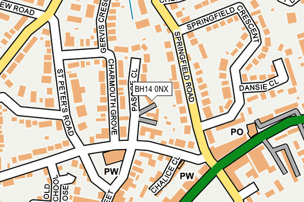 BH14 0NX map - OS OpenMap – Local (Ordnance Survey)