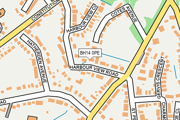 BH14 0PE map - OS OpenMap – Local (Ordnance Survey)