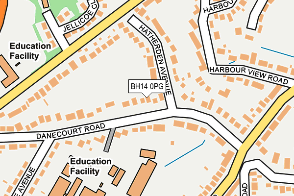 BH14 0PG map - OS OpenMap – Local (Ordnance Survey)