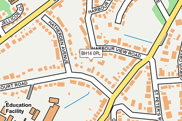 BH14 0PL map - OS OpenMap – Local (Ordnance Survey)