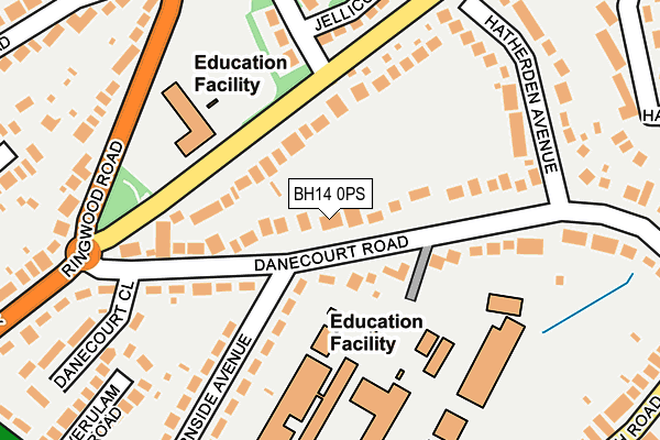 BH14 0PS map - OS OpenMap – Local (Ordnance Survey)