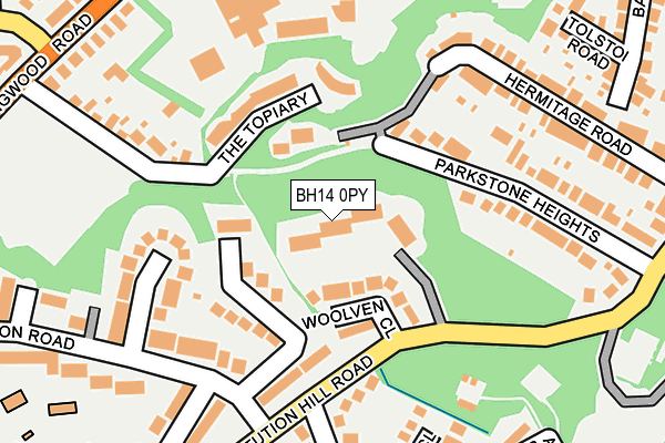 BH14 0PY map - OS OpenMap – Local (Ordnance Survey)
