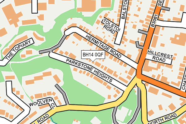 BH14 0QF map - OS OpenMap – Local (Ordnance Survey)