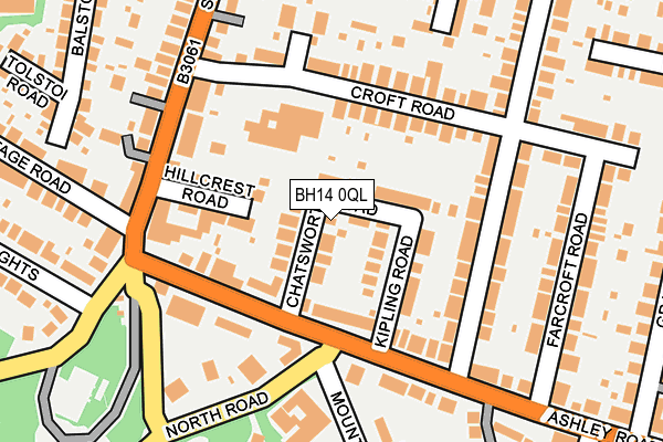 BH14 0QL map - OS OpenMap – Local (Ordnance Survey)