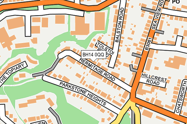 BH14 0QQ map - OS OpenMap – Local (Ordnance Survey)