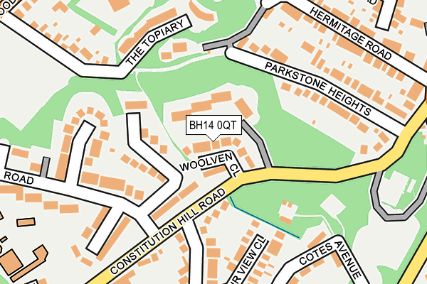 BH14 0QT map - OS OpenMap – Local (Ordnance Survey)