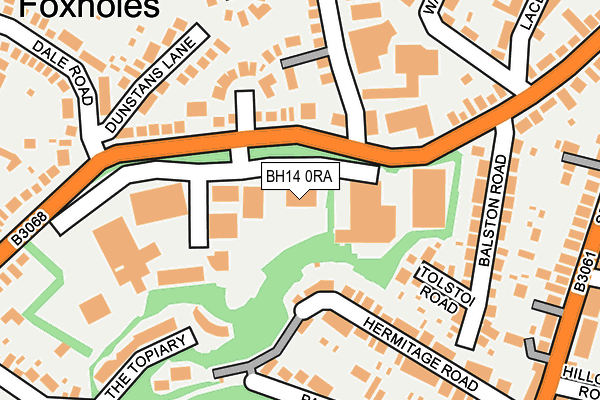 BH14 0RA map - OS OpenMap – Local (Ordnance Survey)